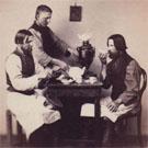 'House porters drinking tea'